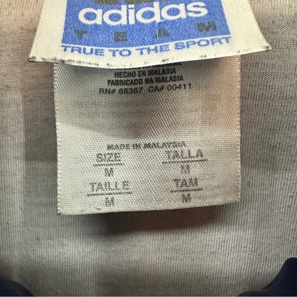 Adidas Vintage Windbreaker Jacket Tie Dye Full Zip Insulated Men’s Medium Blue - Picture 10 of 11